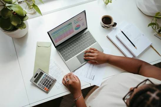 Working at a desk